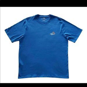 Tommy Bahama Mens Graphic T-Shirt Scenic Drive Golf Royal Blue SIZE LARGE